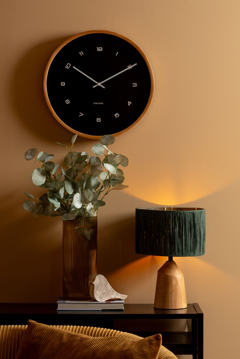 Karlsson Wall clock Modesta light wood black