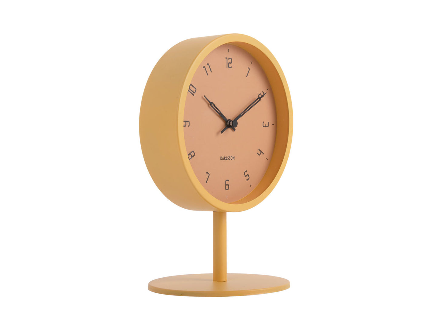 Karlsson Table clock Stark iron matt honey yellow