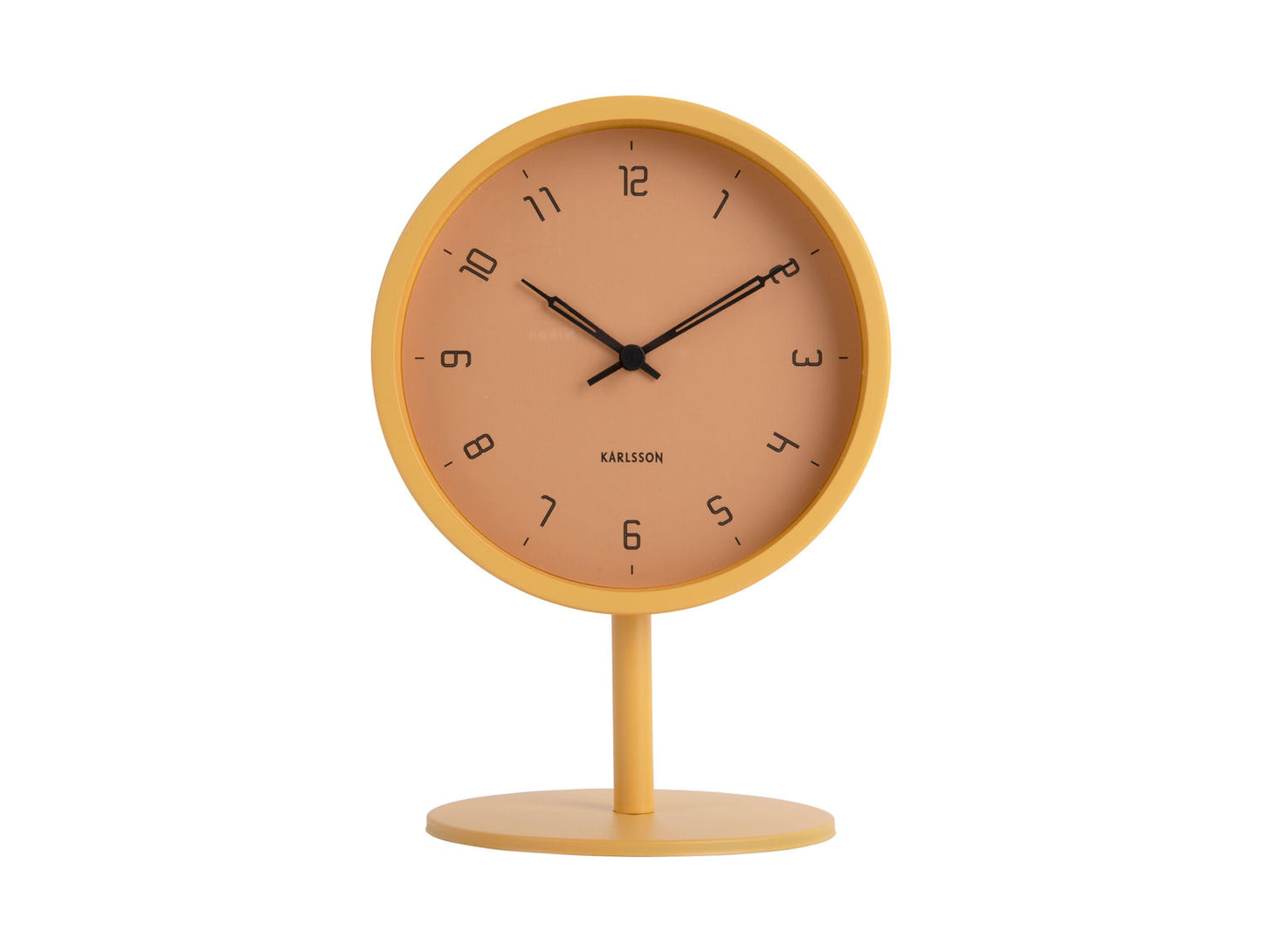 Karlsson Table clock Stark iron matt honey yellow