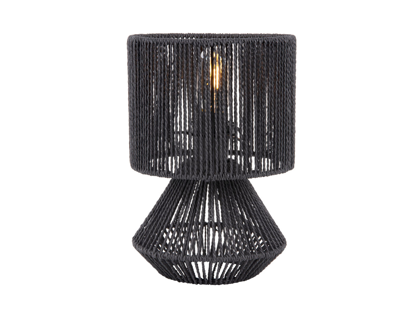 Leitmotiv Table lamp Forma paper rope black