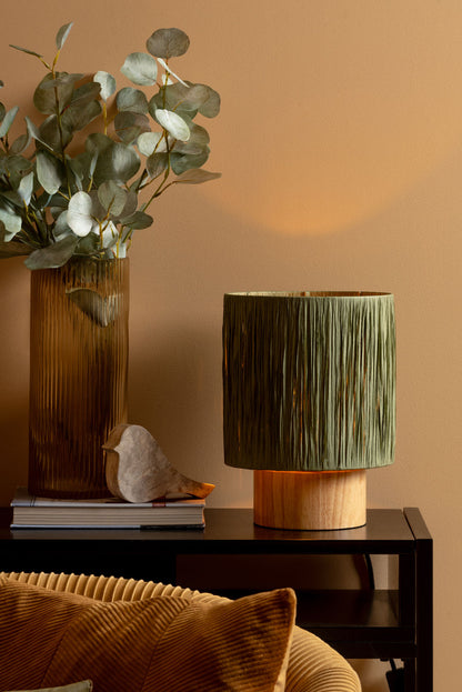 Leitmotiv Table lamp Sheer Round grayed jade