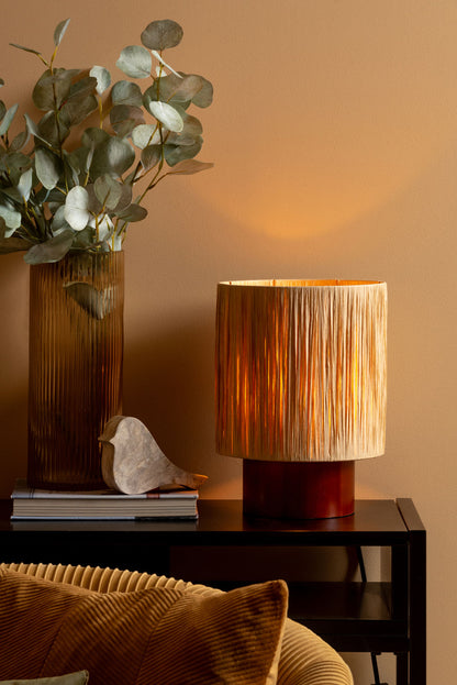 Leitmotiv Table lamp Sheer Round natural