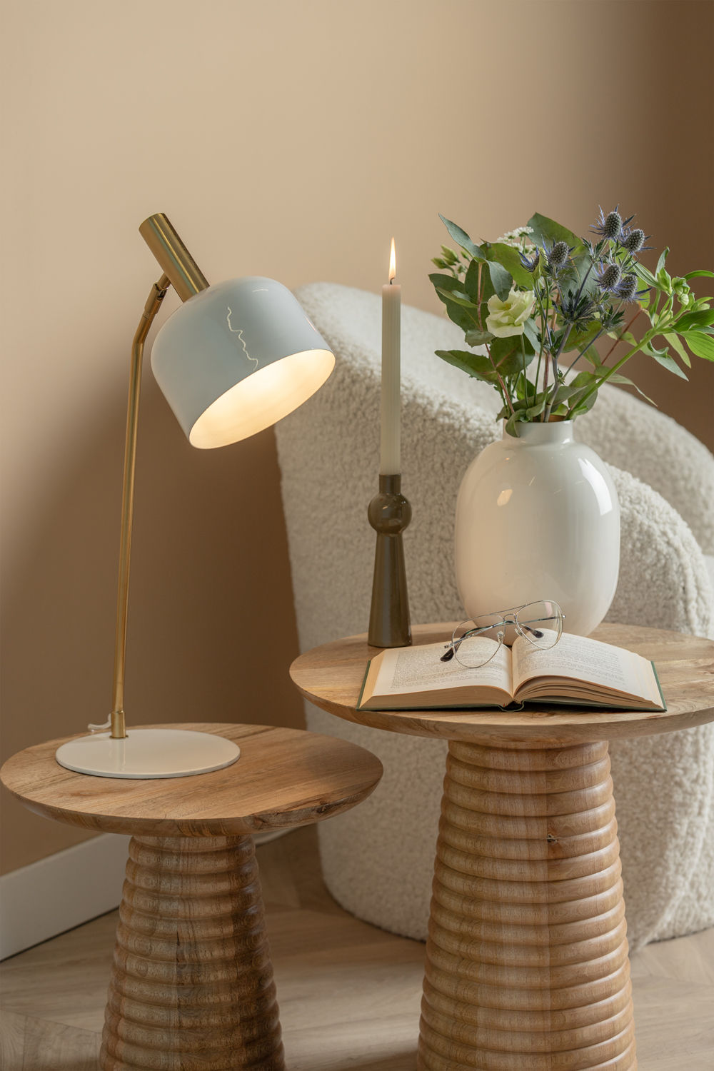 Leitmotiv Table lamp Smart enamel white