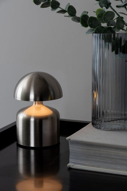 Leitmotiv Table lamp Impetu LED brushed nickeL