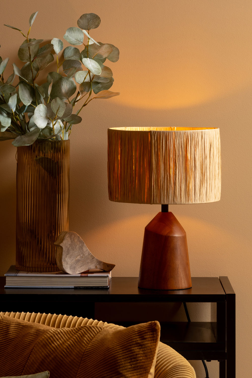 Leitmotiv Table lamp Sheer Trapeze natural