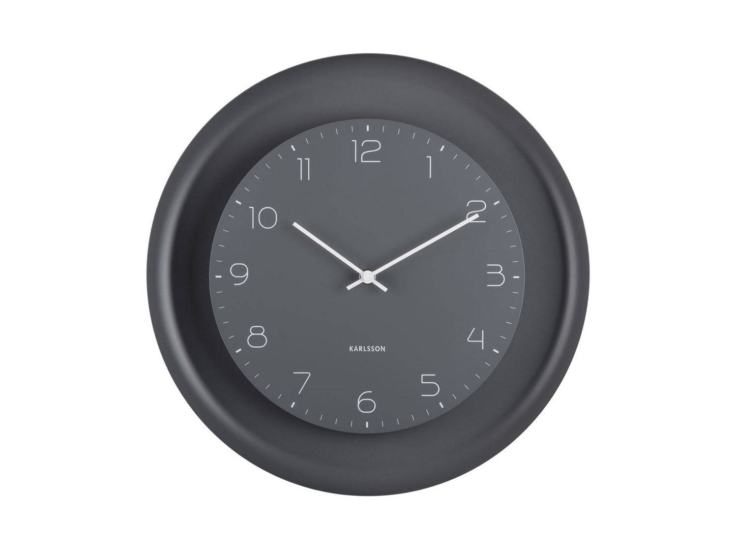 Karlsson Wall clock Dual Disc metal dark grey