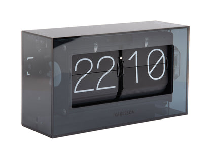 Karlsson Table clock Boxed Flip acrylic black