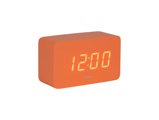 Karlsson Alarm clock Spry tube LED bright orange