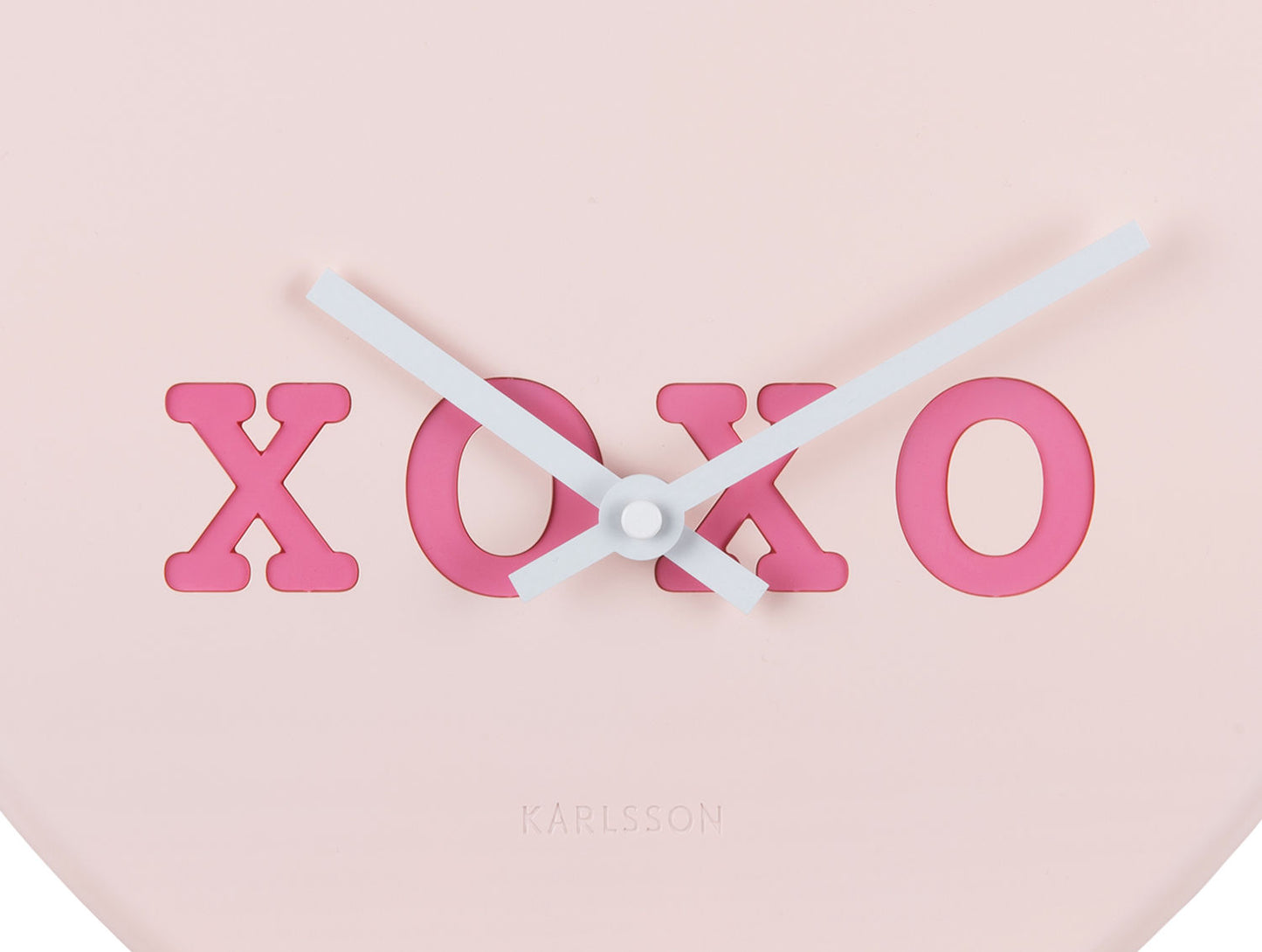 Karlsson Wall clock Heart Candy soft pink