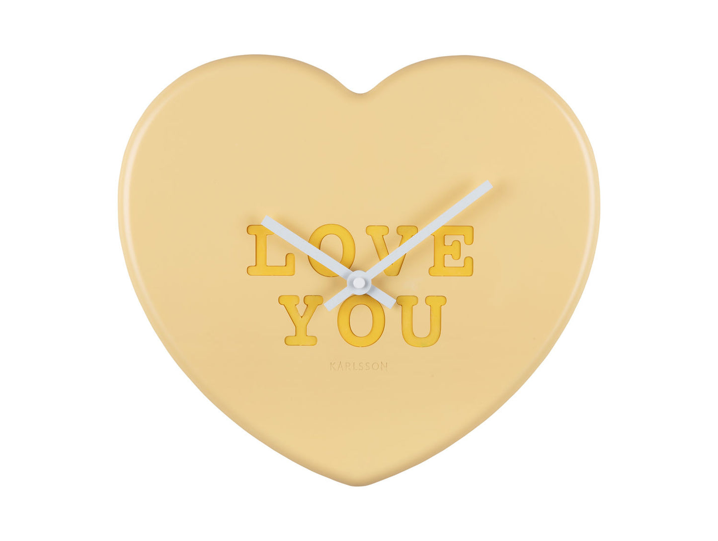 Karlsson Wall clock Heart Candy soft yellow