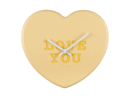 Karlsson Wall clock Heart Candy soft yellow