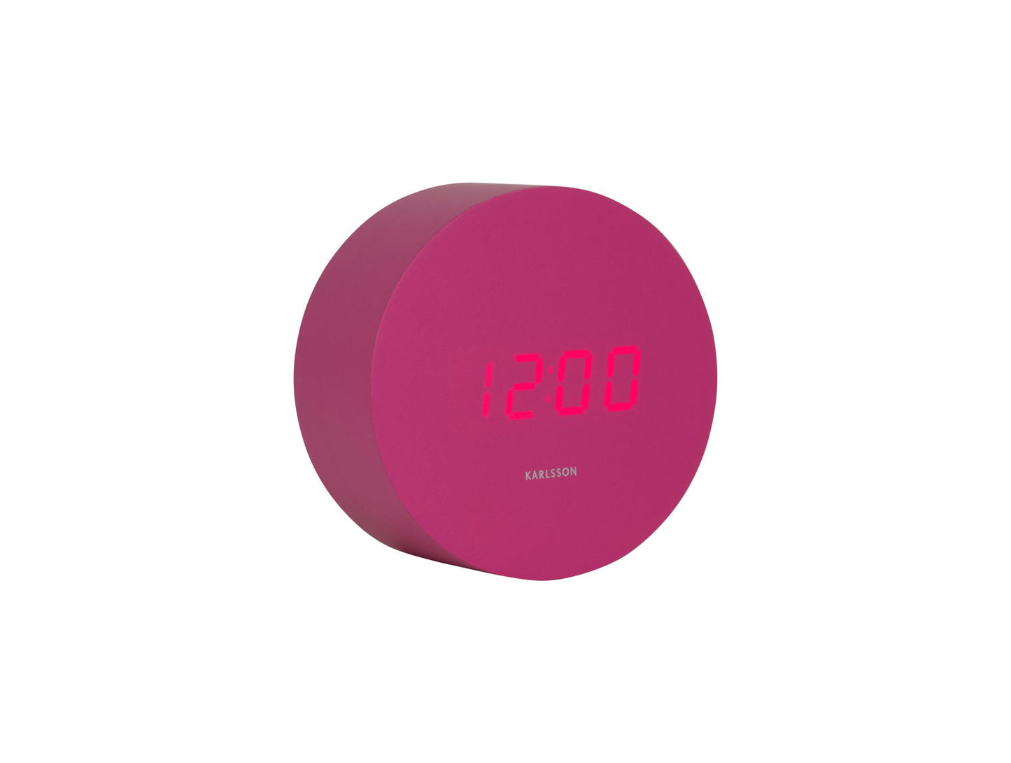 Karlsson Alarm clock Spry round LED bright pink