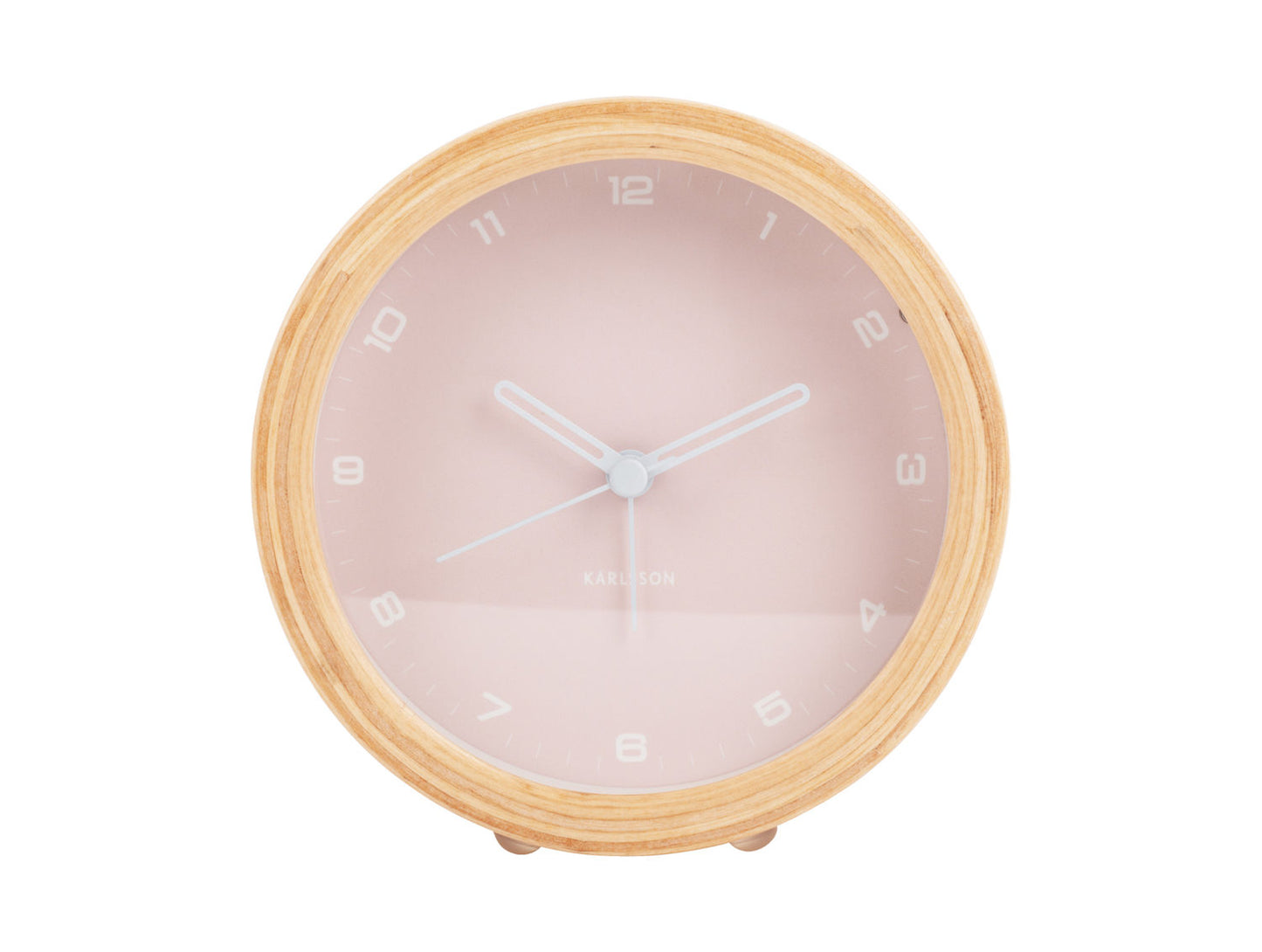 Karlsson Alarm clock Gentle w. light soft pink