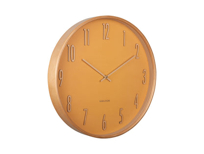 Karlsson Wall clock Gracil wood ochre yellow