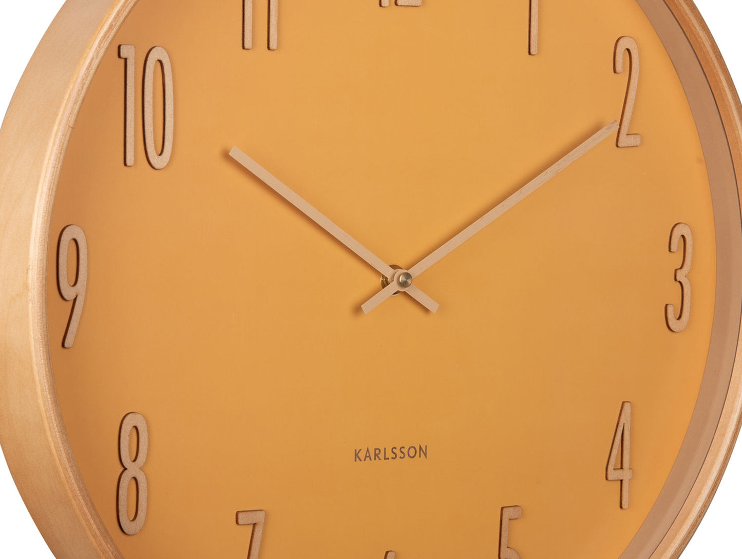 Karlsson Wall clock Gracil wood ochre yellow