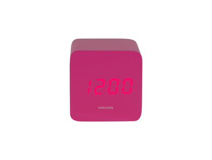 Karlsson Alarm clock Spry square LED bright pink