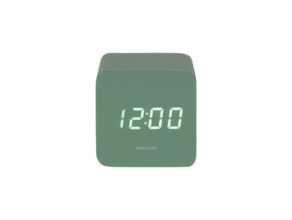 Karlsson Alarm clock Spry square LED grayed jade