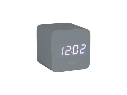 Karlsson Alarm clock Spry square LED mouse grey