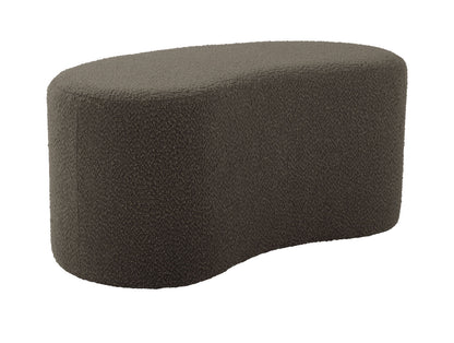 Leitmotiv Pouf Ada wave bouclé taupe green