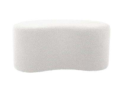 Leitmotiv Pouf Ada wave bouclé off white