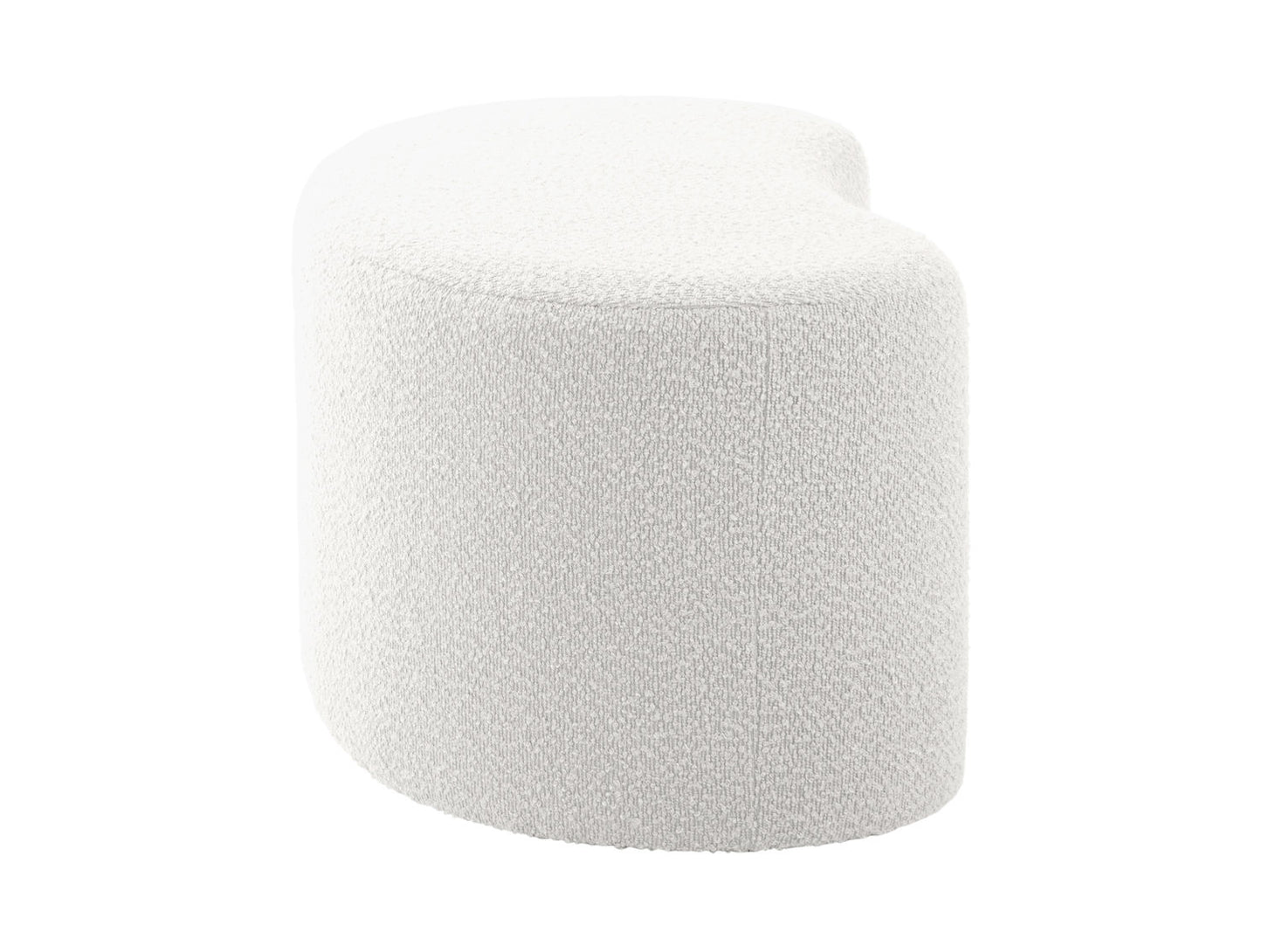 Leitmotiv Pouf Ada wave bouclé off white