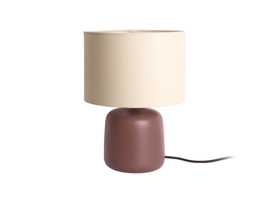 Leitmotiv Table lamp Alma straight matt chocolate brown