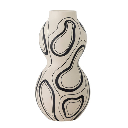 Bloomingville Nicola Vase, Sort, Stentøj