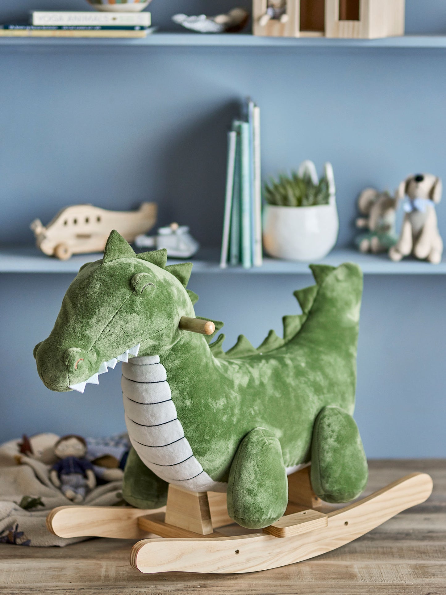 Bloomingville MINI Arnie Rocking Toy, Crocodile, Grøn, Polyester