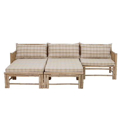 Bloomingville Korfu Modul Sofa Højre Hjørne, Natur, Bambus