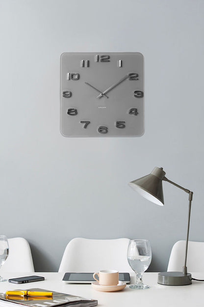 Karlsson Wall clock Vintage grey glass