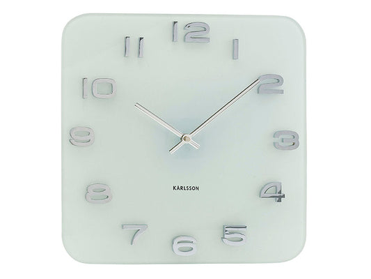 Karlsson Wall clock Vintage white glass