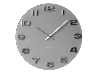 Karlsson Wall clock Vintage grey round glass