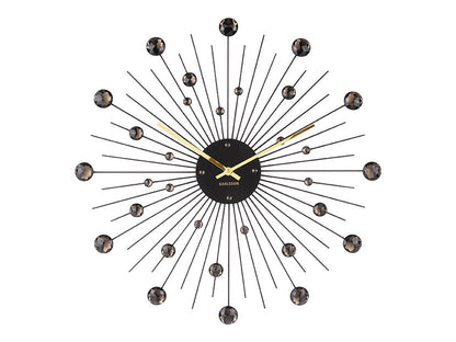 Karlsson Wall clock Sunburst crystal black large