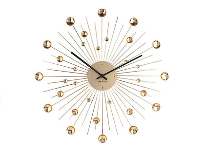 Karlsson Wall clock Sunburst crystal gold large