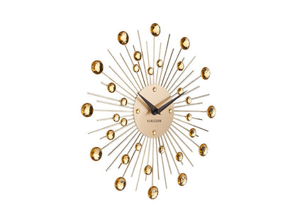 Karlsson Wall clock Sunburst crystal gold medium