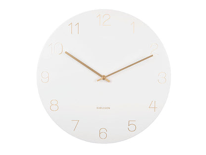 Karlsson Wall clock Charm engraved numbers white