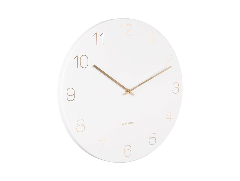 Karlsson Wall clock Charm engraved numbers white