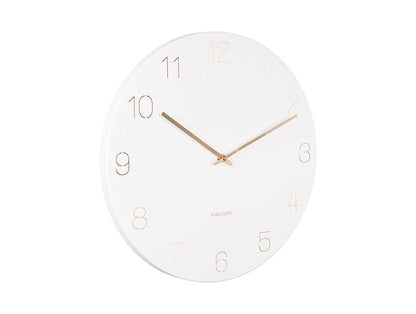 Karlsson Wall clock Charm engraved numbers white