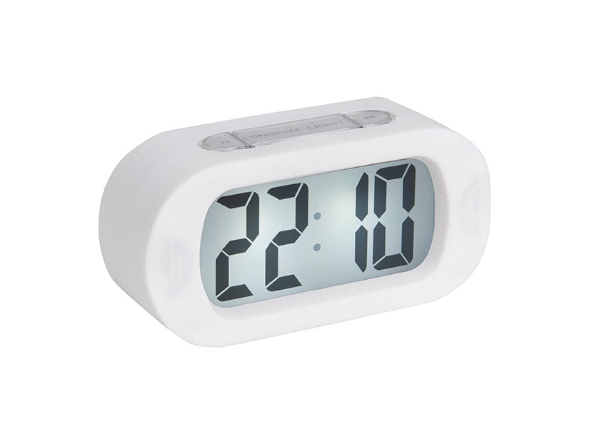 Karlsson Alarm clock Gummy rubberized white