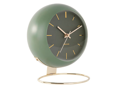 Karlsson Table clock Globe moss green, Des.Armando Breeveld