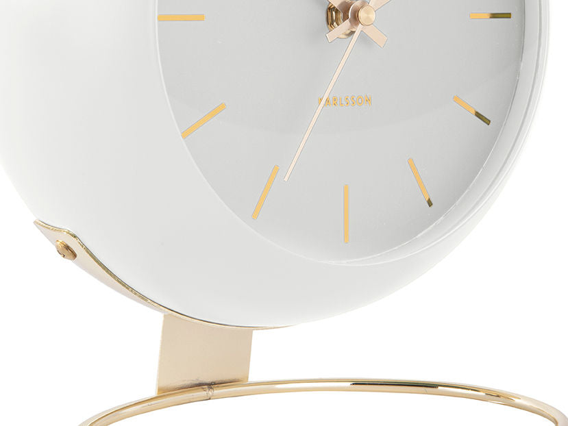 Karlsson Table clock Globe white, Des. Armando Breeveld