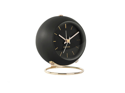 Karlsson Alarm clock Globe black, Des. Armando Breeveld