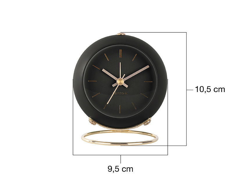 Karlsson Alarm clock Globe black, Des. Armando Breeveld