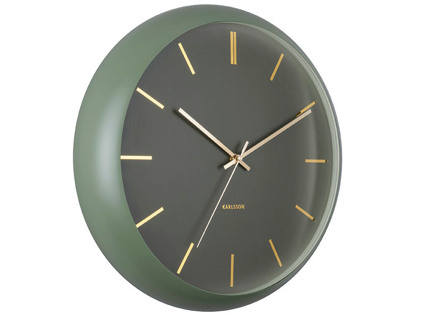 Karlsson Wall clock Globe moss green, Des. Armando Breeveld