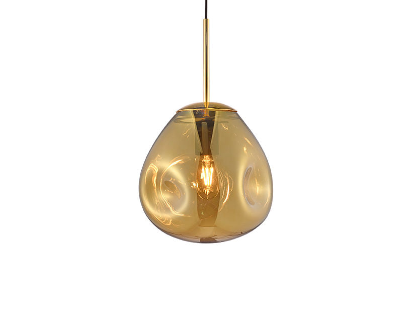 Leitmotiv Pendant Lamp Blown glass brass small