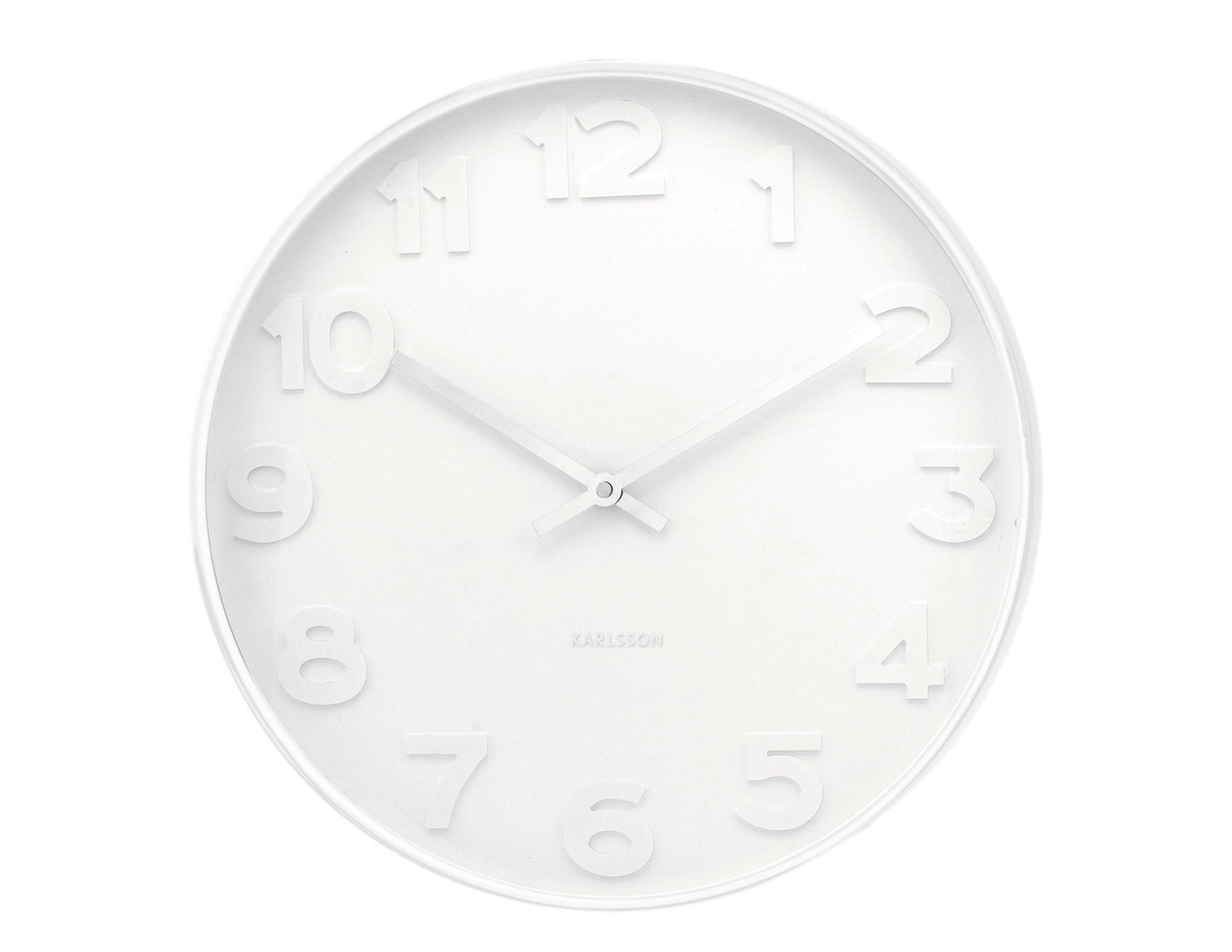 Karlsson Wall clock Mr. White numbers large, white case