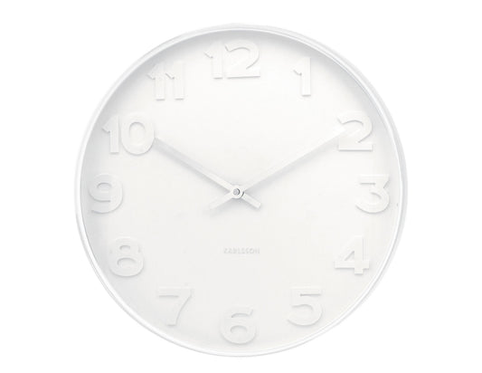 Karlsson Wall clock Mr. White numbers large, white case