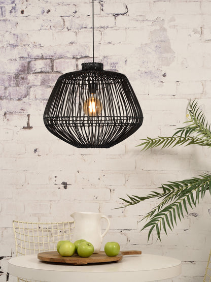 GOOD&MOJO Ceiling lamp Madeira rattan, bl.