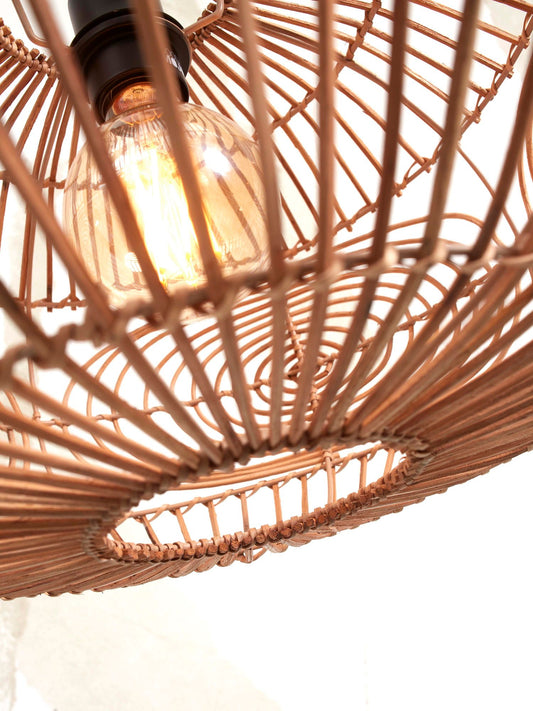 GOOD&MOJO Hanging lamp Madeira rattan, bl.