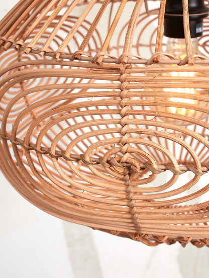 GOOD&MOJO Hanging lamp Madeira rattan, bl.